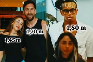 身高差36厘米！亚马尔1年长高10cm至1米81，女友身高仅1米45